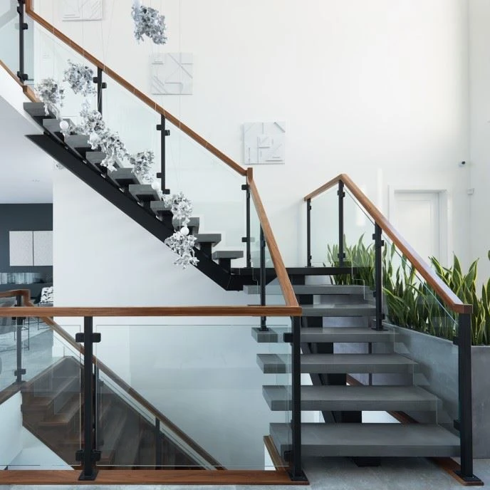 Staircase Railing With Glass